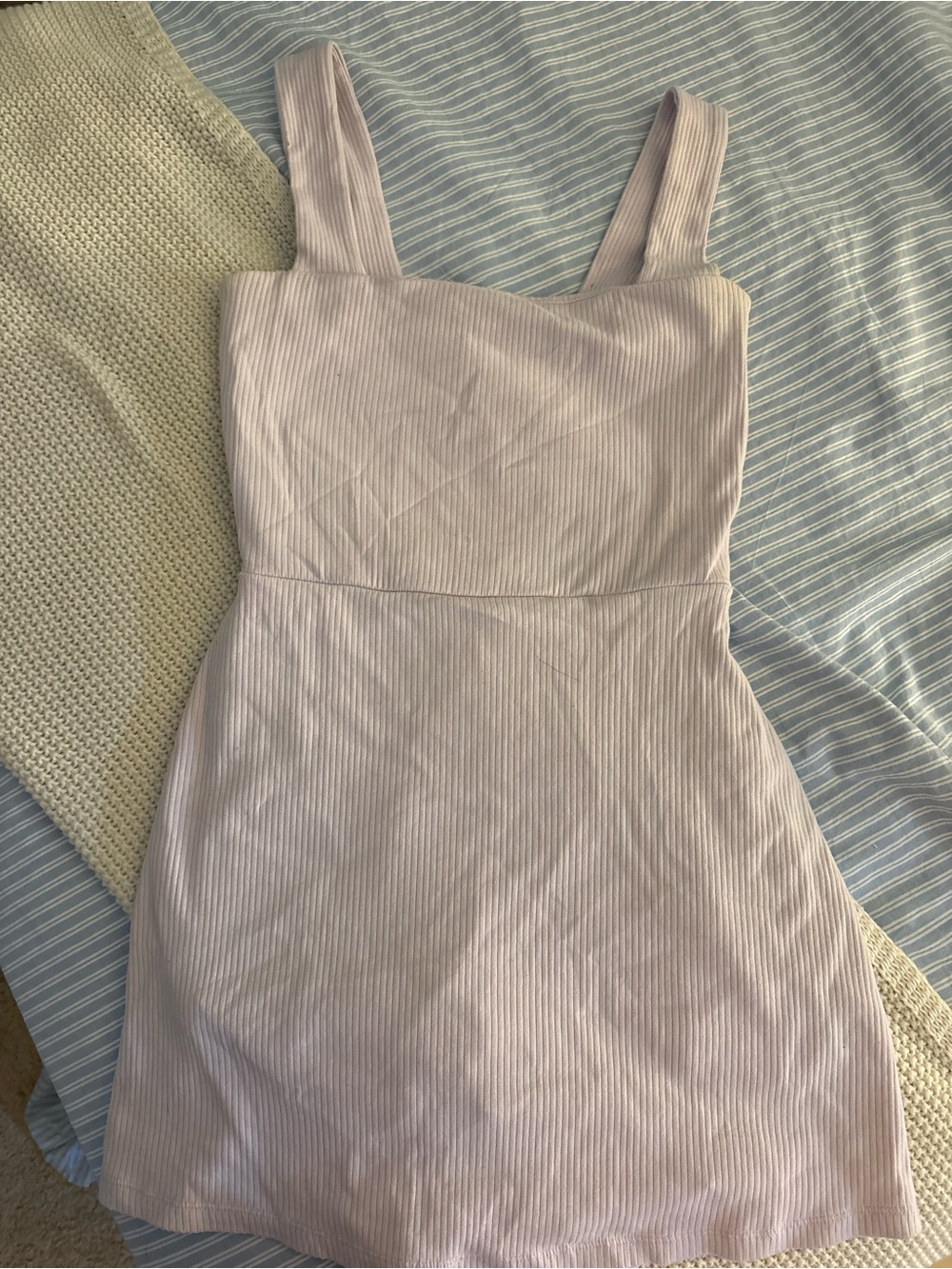 PINK Victoria's Secret Light Pink Ribbed Mini Dress